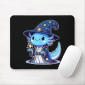 Halloween tovenaar grappige axolotl muismat (Met muis)