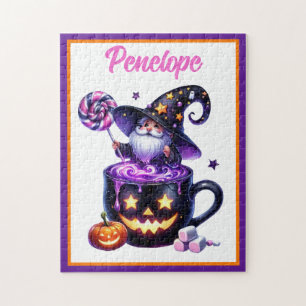 Halloween Tovenaar In Pompoen Mok Lolly Magie Legpuzzel