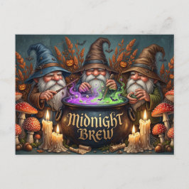Halloween Tovenaar Kabouters Middernacht Brouw Ket Briefkaart