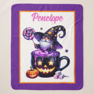 Halloween Tovenaar Pompoen Mok Magie Kinderen Cade Sherpa Deken