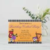 Halloween Tovenarij Cocktailparty Uitnodiging (Staand voorkant)