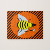 Halloween Toverbij Heks Sinaasappel en Zwarte Stre Legpuzzel (Horizontaal)