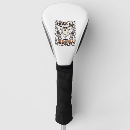Halloween Toverdrank Truc of Brouwsel Vintage Gegr Golfheadcover (Voorkant)