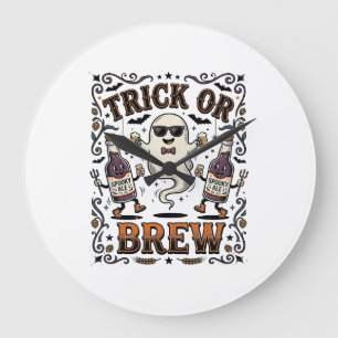 Halloween Toverdrank Truc of Brouwsel Vintage Gegr Grote Klok