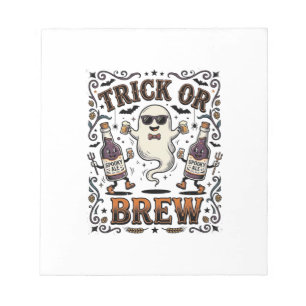 Halloween Toverdrank Truc of Brouwsel Vintage Gegr Notitieblok