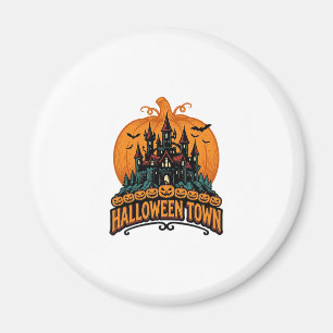 Halloween Town Antieke Geheime Kasteel Pompoen Des Magneet