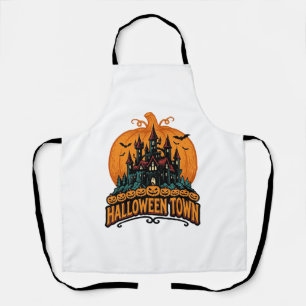 Halloween Town Antieke Geheime Kasteel Pompoen Des Schort