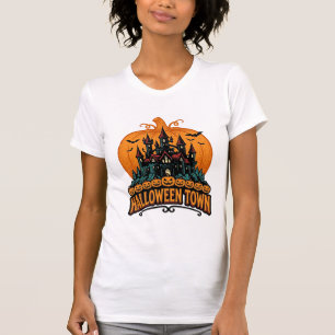 Halloween Town Antieke Geheime Kasteel Pompoen Des T-shirt