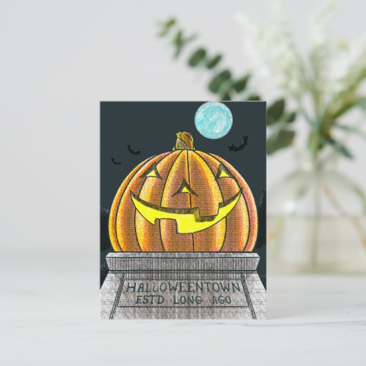 Halloween Town Briefkaart (Staand voorkant)