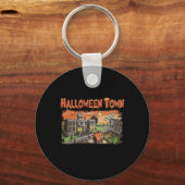 Halloween Town EST 1998 Halloween Party Schattige  Sleutelhanger (Voorkant)