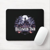 Halloween Town Skeleton Ghost Pumpkin naar Hallowe Muismat (Met muis)