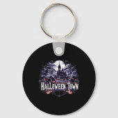 Halloween Town Skeleton Ghost Pumpkin naar Hallowe Sleutelhanger (Voorkant)