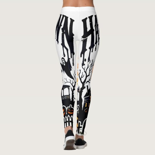 Halloween Town Spooky Scene Leggings (Achterkant)