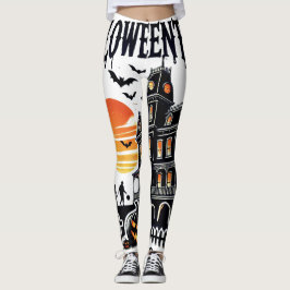 Halloween Town Spooky Scene Leggings