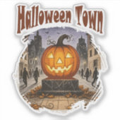 Halloween Town Sticker (Voorkant)