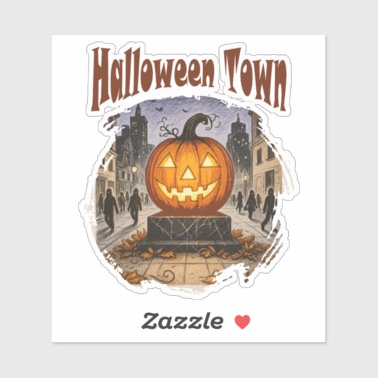 Halloween Town Sticker (Vel)
