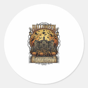 Halloween Town Universiteit Geheime Kamer Spookach Ronde Sticker