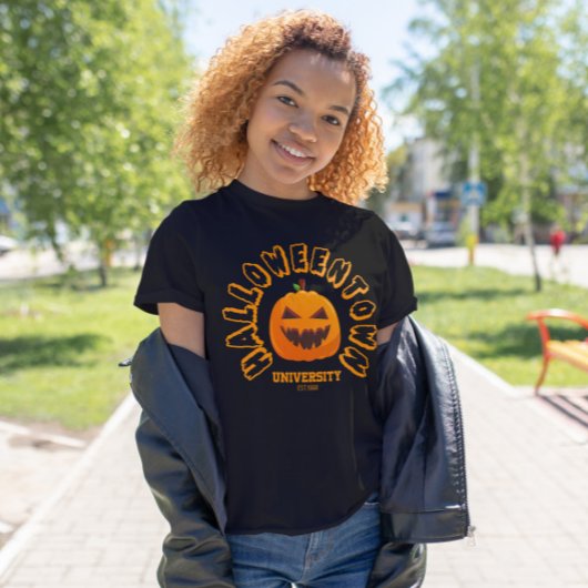Halloween Town University pompoen gezicht T-shirt