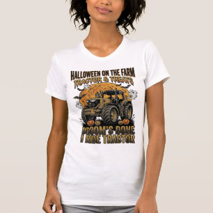 Halloween Tractor T-shirt Grappige Boerderij Heks
