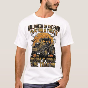 Halloween Tractor T-shirt Grappige Boerderij Heks