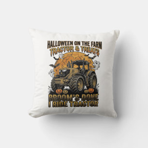 Halloween Tractor T-shirt Grappige Boerderij Heks Kussen