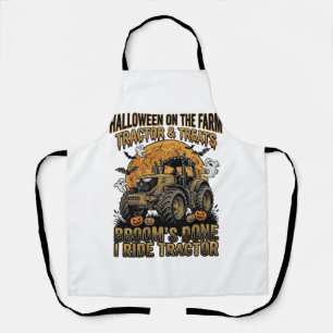 Halloween Tractor T-shirt Grappige Boerderij Heks  Schort