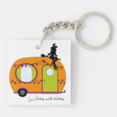 Halloween trailer rv camper sleutelhanger (Achterkant)