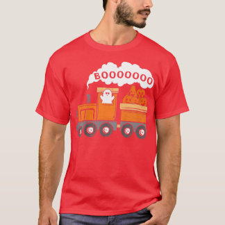 Halloween Train Boo Funny Ghost Pumpkin ToddlerBoy T-shirt