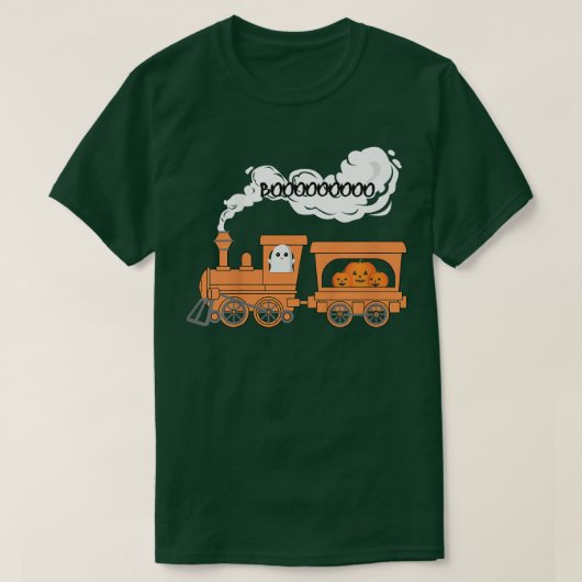 Halloween Train Boo Funny Ghost Pumpkin ToddlerBoy T-shirt (Design voorkant)