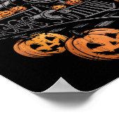 Halloween Train Jack O Lantern Pumpkin Mannen Poster (Hoek)
