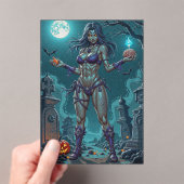 Halloween Traktatie of Zombie Vriendin w Hersenen Acryl Uitnodigingen (Insitu (Draagbaar))