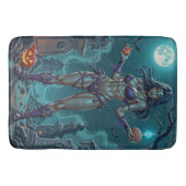 Halloween Traktatie of Zombie Vriendin w Hersenen Badmat (Voorkant)