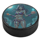 Halloween Traktatie of Zombie Vriendin w Hersenen Hockey Puck (3/4)