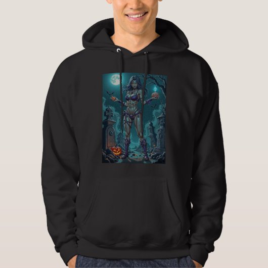 Halloween Traktatie of Zombie Vriendin w Hersenen Hoodie (Voorkant)