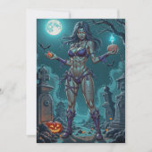 Halloween Traktatie of Zombie Vriendin w Hersenen Kaart (Voorkant)