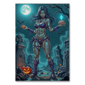 Halloween Traktatie of Zombie Vriendin w Hersenen Kaart (Achterkant)