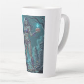 Halloween Traktatie of Zombie Vriendin w Hersenen Latte Mok (Rechterhoek)