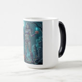 Halloween Traktatie of Zombie Vriendin w Hersenen Magische Mok (Voorkant rechts)