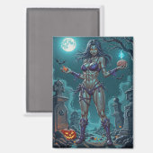 Halloween Traktatie of Zombie Vriendin w Hersenen Magneet (Voorkant / Achterkant)