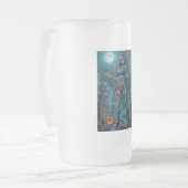 Halloween Traktatie of Zombie Vriendin w Hersenen Matglas Bierpul (Voorkant links)