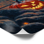 Halloween Traktatie of Zombie Vriendin w Hersenen Perfect Poster (Hoek)