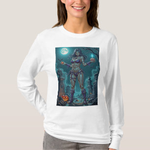 Halloween Traktatie of Zombie Vriendin w Hersenen T-shirt