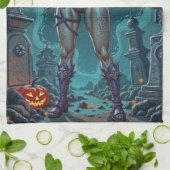 Halloween Traktatie of Zombie Vriendin w Hersenen Theedoek (Gevouwen)