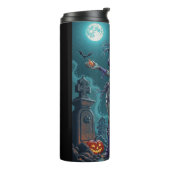 Halloween Traktatie of Zombie Vriendin w Hersenen Thermosbeker (Gedraaid links)