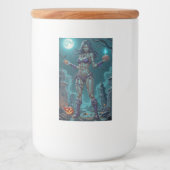 Halloween Traktatie of Zombie Vriendin w Hersenen Voedselcontainer Etiket (Voorkant)