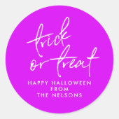 Halloween traktatie tas sticker (Voorkant)