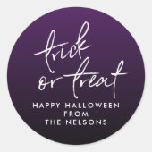 Halloween traktatie tas sticker (Voorkant)