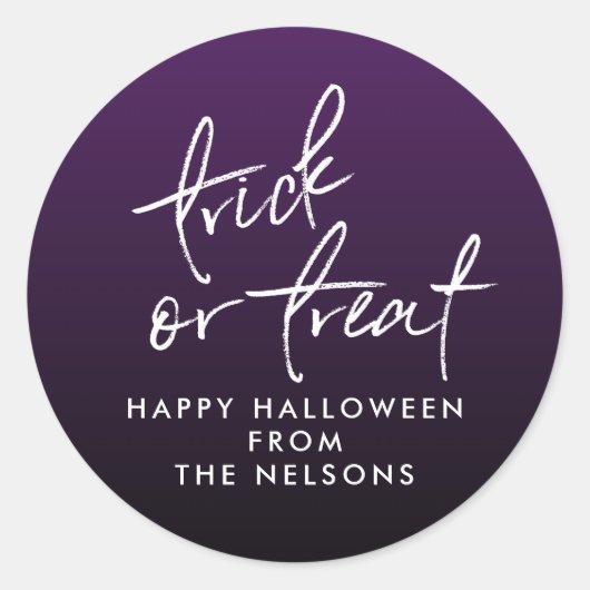 Halloween traktatie tas sticker (Voorkant)