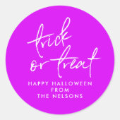 Halloween traktatie tas sticker (Voorkant)