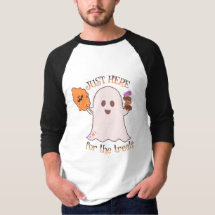 Halloween traktaties spook en snoepjes t-shirt